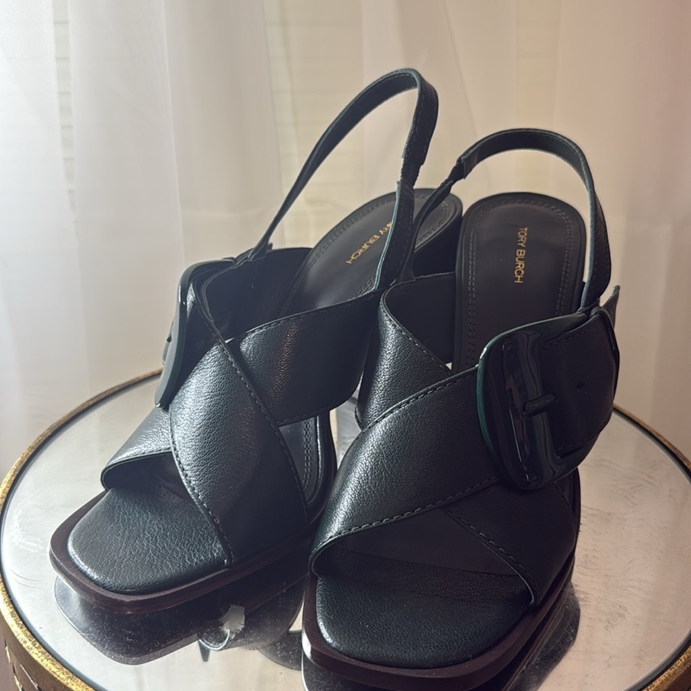 Tory Burch Banana Heel Sandal 80MM Size 10 - Picture 3 of 6